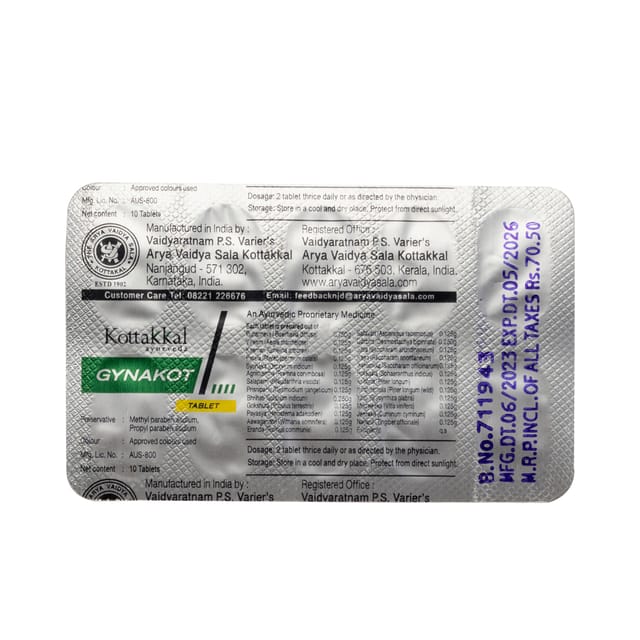 Gynakot Tablets Kottakal Ayurveda