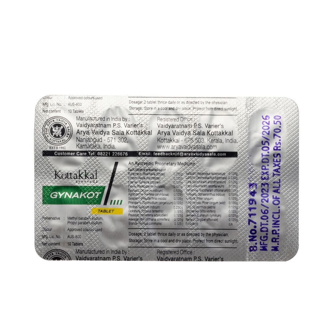 Gynakot Tablets Kottakal Ayurveda