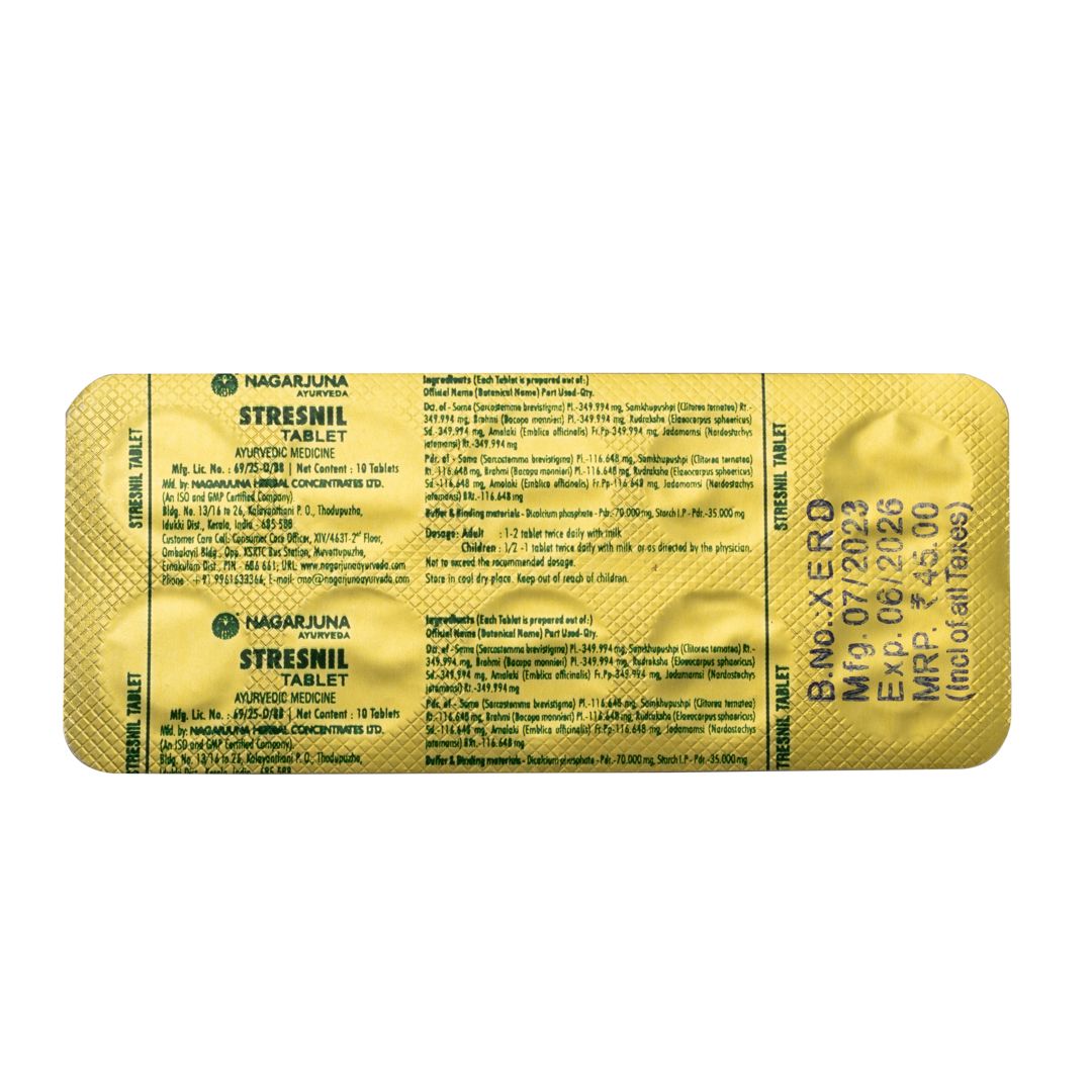 Stresnil Tablets Nagarjuna Ayurveda